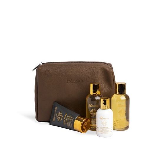 Confezione Idc Men's Luxury Bath Trousse Marrone 5 Pezzi